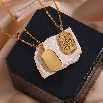 E.B.belle-collar de acero inoxidable con signo del zodiaco para mujer, joyería brillante, constelación, 2024