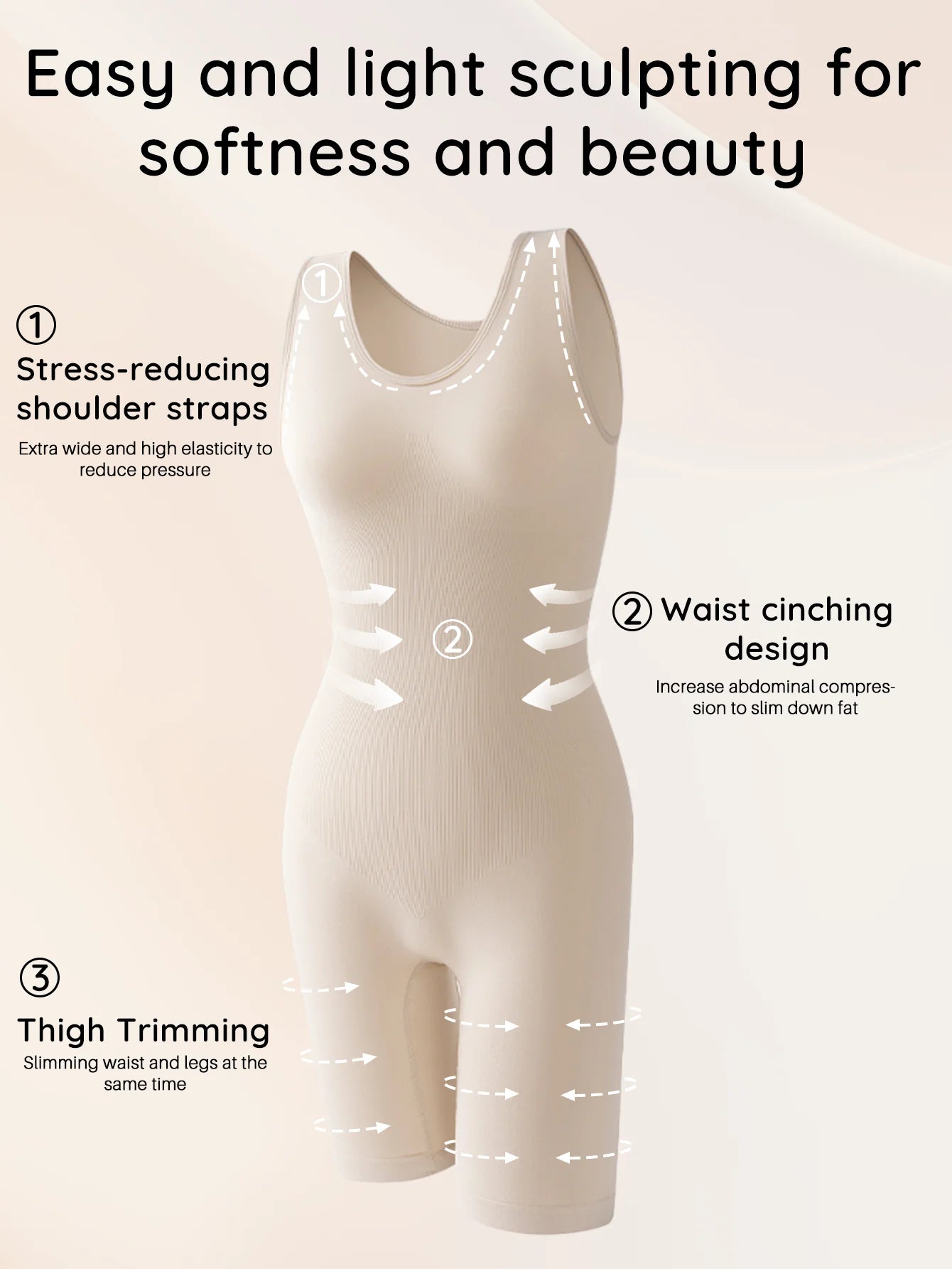 POKARLA Bodysuits sexys de cobertura total, faja moldeadora de muslos, mono moldeador de hombros anchos, faja sin costuras, adelgazante.