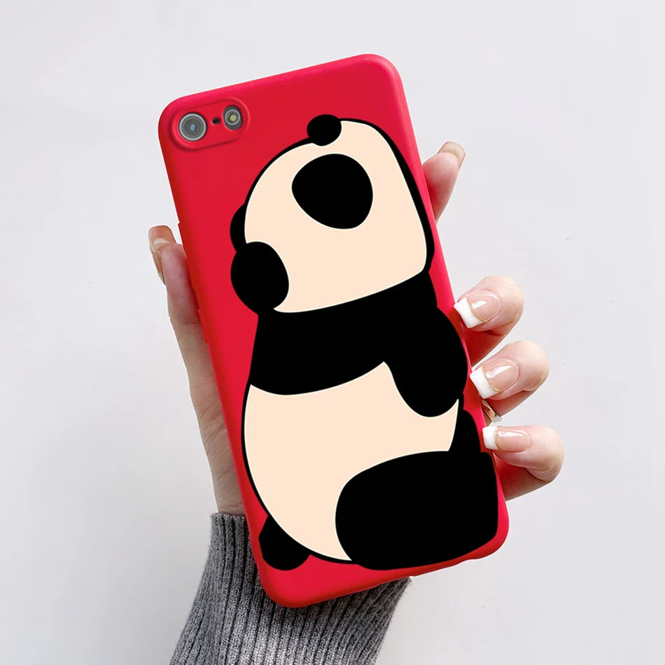 Para iPhone 5 5S Funda lindo oso dibujos animados Rana pintado Funda suave para iPhone SE 2016 2020 2022 SE2 Funda de teléfono de silicona Coque Funda