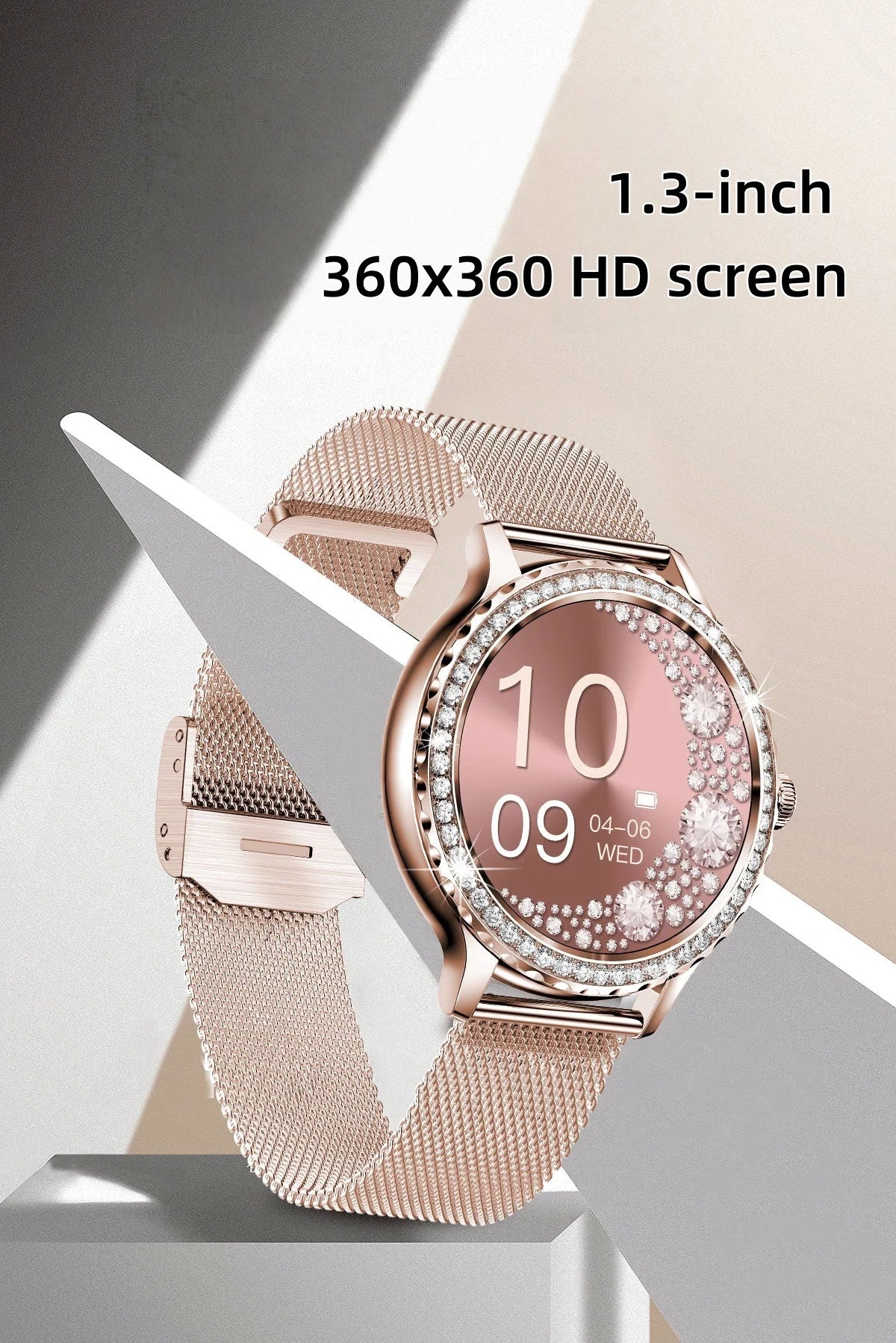 NX19 Fashion Smart Watch for Women Bluetooth Call Smart Sports Bracelet IP68 Diamond Waterproof Watch