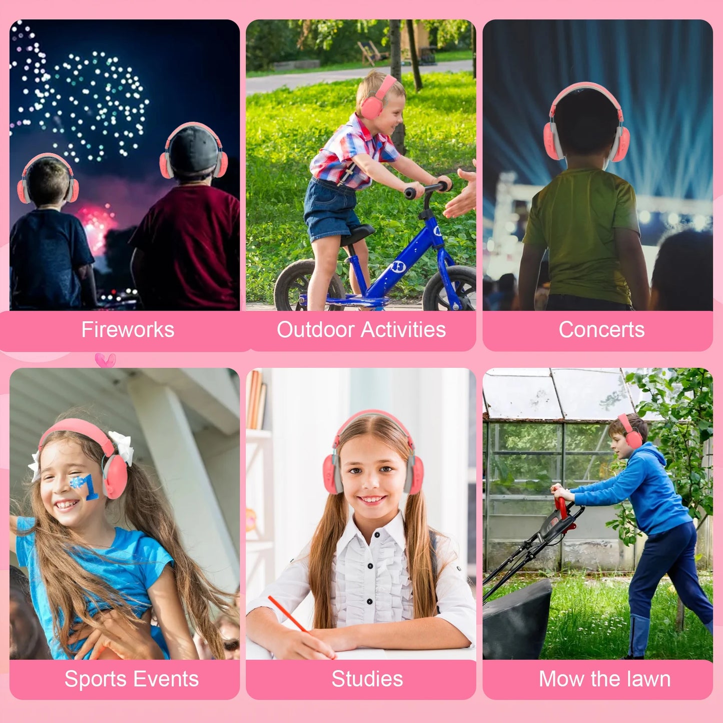 Orejeras protectoras para los oídos para niños, protección auditiva de 27dB, auriculares insonorizados, reducción de seguridad, cancelación de ruido