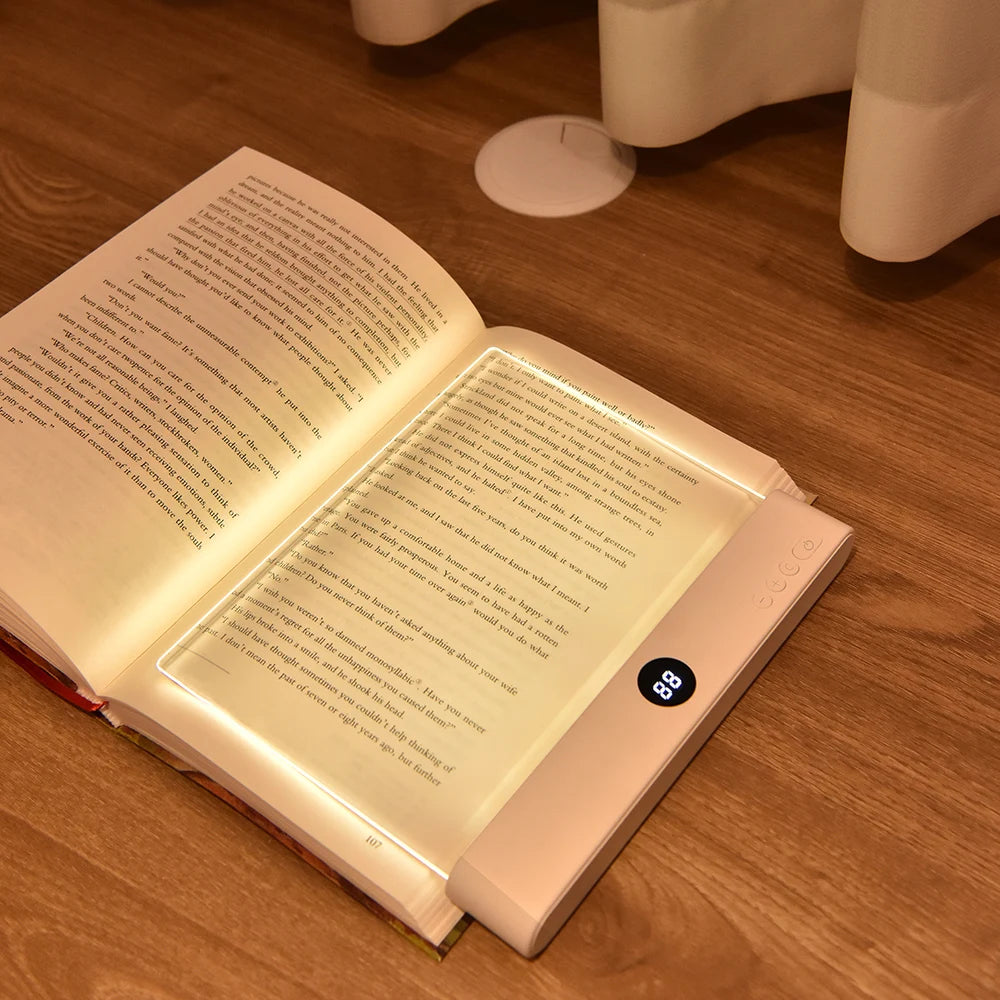 Luz LED para libros y luz nocturna 2 en 1, 3 temperaturas de color y atenuación continua, luz de lectura recargable por USB con temporizador para Ni