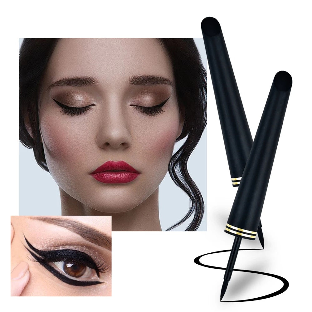 Delineador de ojos resistente al agua, líquido, cabeza dura, secado rápido, resistente al sudor, no florece, lápiz delineador de ojos de larga duración, cosméticos Maquiagem