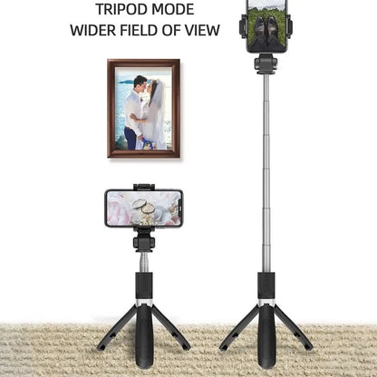 H1 Wireless Bluetooth Selfie Stick Tripod Monopod Phone Holder for Outdoor Travel 3 in 1