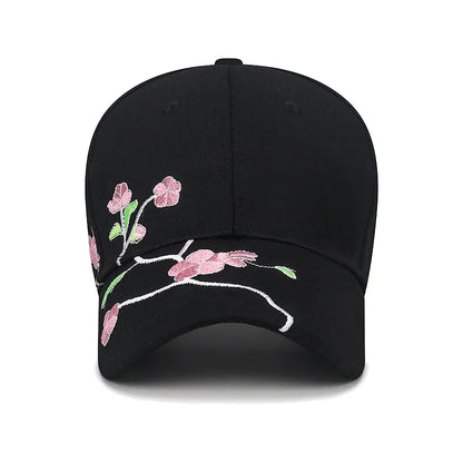 Nueva tendencia nacional gorra de pico de pato sombrero para el sol primavera y otoño bordado de flor de ciruelo estilo nacional gorra de béisbol de ala curva