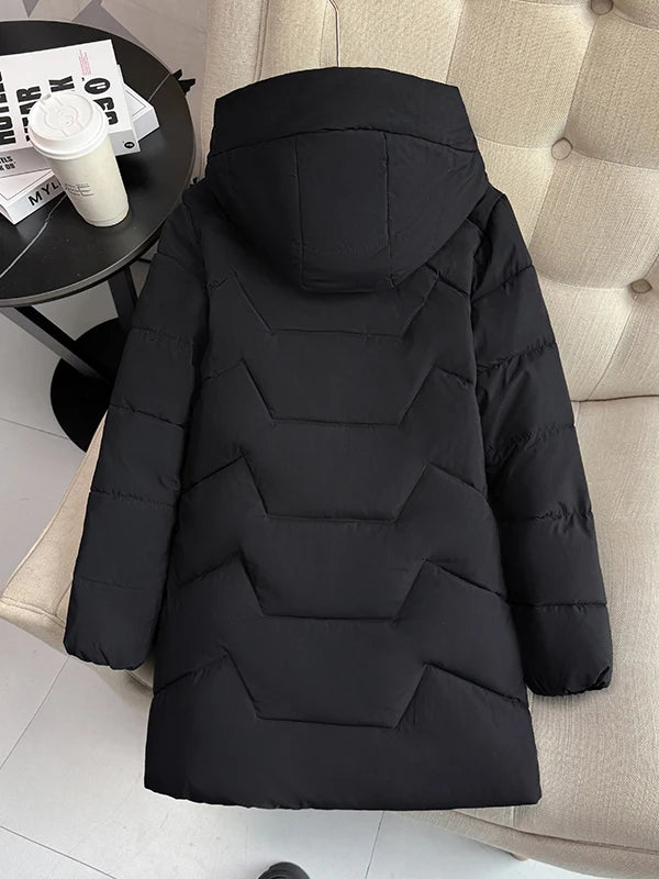 High-end women's mid-length down jacket, thick, warm and stylish, Korean style, for winter, c...