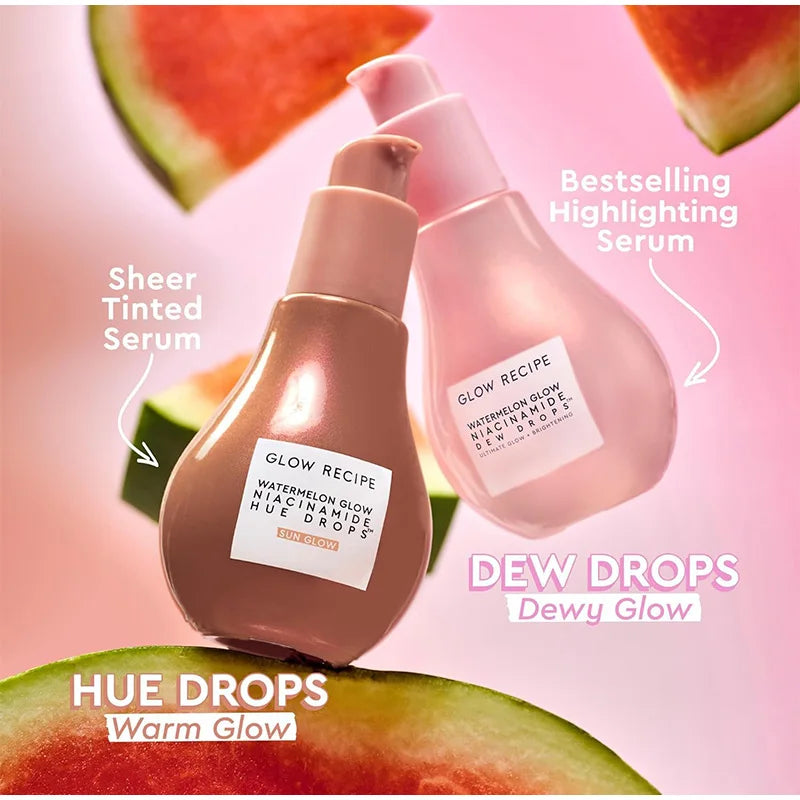 40ML sandía niacinamida brillo esencia bombilla diseño con ácido hialurónico vitamina E maquillaje facial hidratante ligero
