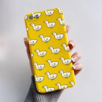 Para iPhone 5 5S Funda lindo oso dibujos animados Rana pintado Funda suave para iPhone SE 2016 2020 2022 SE2 Funda de teléfono de silicona Coque Funda