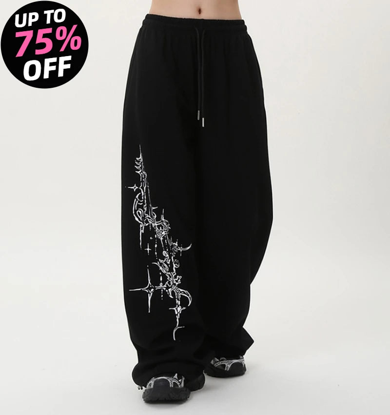 Pantalones de baile de Jazz de marca de tendencia de baile callejero, pantalones de chándal holgados de calle Retro americano para mujer, pantalones de chándal de baile de hip hop