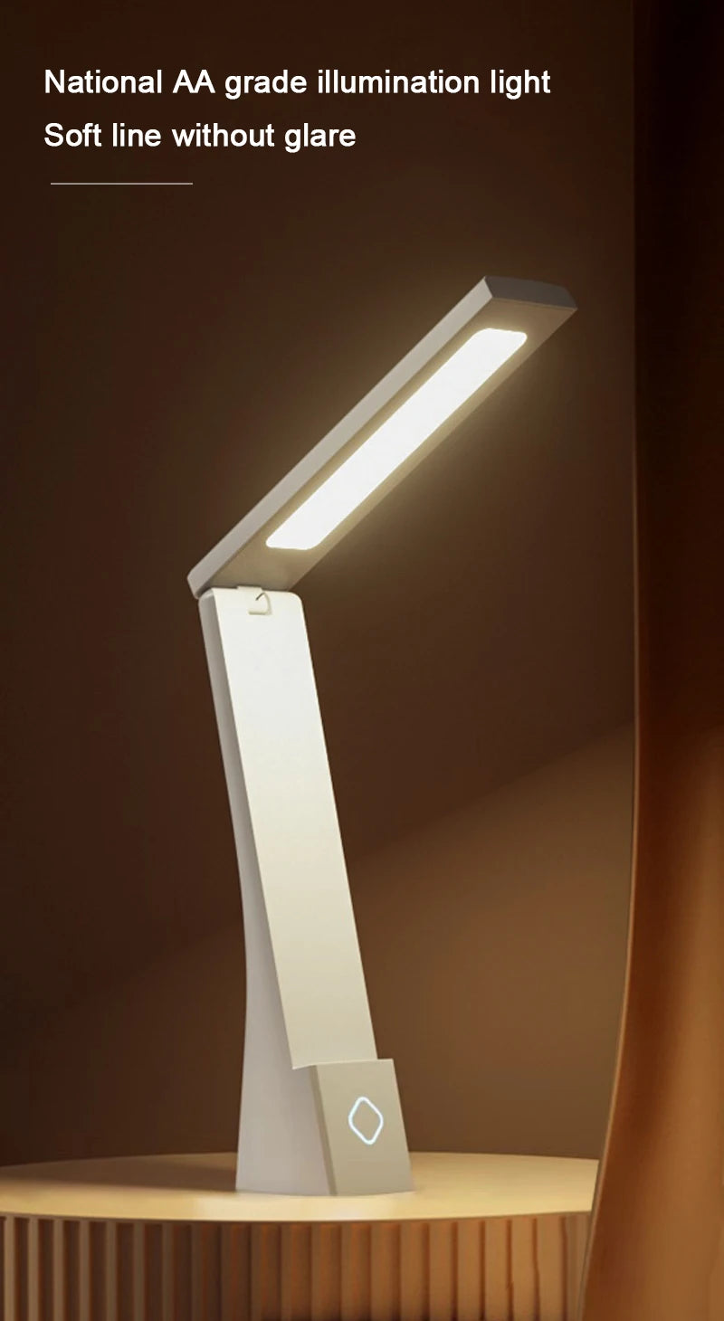Lámpara de escritorio Led, luces de mesa plegables con carga y taponamiento, protección ocular, lámpara de escritorio de aprendizaje, accesorio de iluminación para dormitorio y mesita de noche