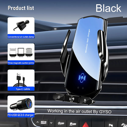 Soporte de teléfono para coche, cargador inalámbrico para iPhone 10, 12, 13, 14, 15 Pro Max, ventosa para parabrisas, salpicadero, ventilación de aire, estación de carga rápida