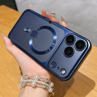 Funda magnética translúcida mate de lujo para iPhone 17 Pro Max 17Pro 17 Air, fundas protectora para cámara de carga inalámbrica Magsafe, funda para iphone 17 pro max