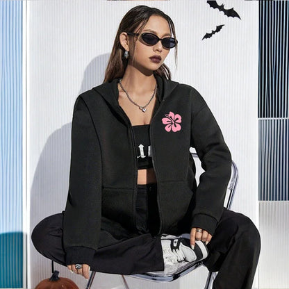 Chaqueta Deportiva Informal Holgada de Moda para Mujer, Primavera 2026, con Cremallera, Sudadera con Capucha, de Alta Calidad, en Oferta, Versátil para Correr