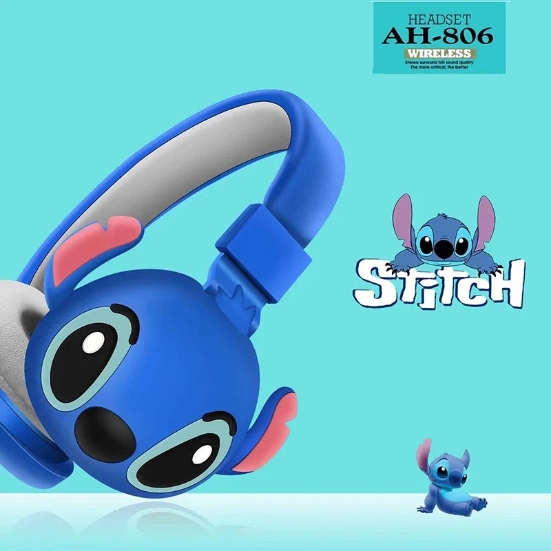 Nuevos Auriculares Inalámbricos Bluetooth AH-806 con Sonido Estéreo HIFI, Plegables, con Micrófono, Regalo para Niños, Diseño de Anime y Dibujos Animados