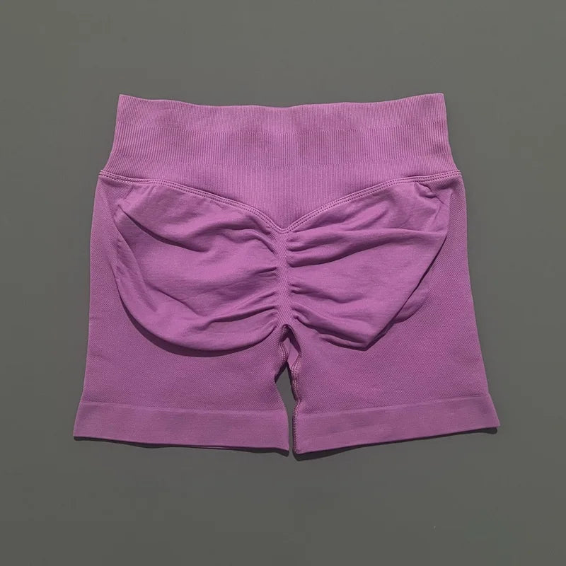Shorts Deportivos HISTELLO Impacts de 4.5" para Mujer, Shorts de Ciclismo de Cintura Baja, Shorts de Gimnasio, Leggings de Yoga sin Costuras con Efecto Push-Up