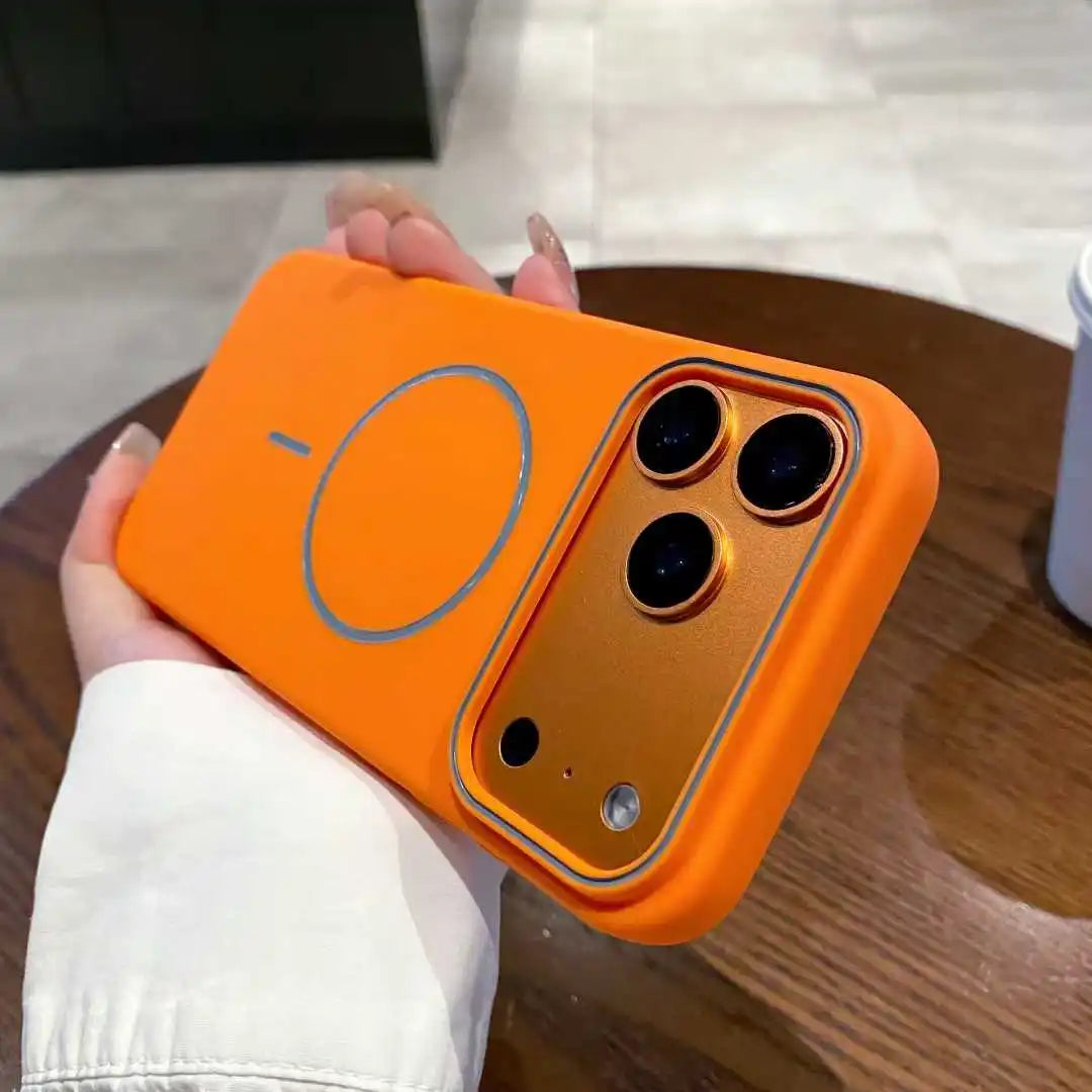 Funda de teléfono magnética ultrafina Simple para iPhone 11, 12, 13, 14, 15, 16 17 Pro Max 17 Air, funda de teléfono mate suave con carga inalámbrica