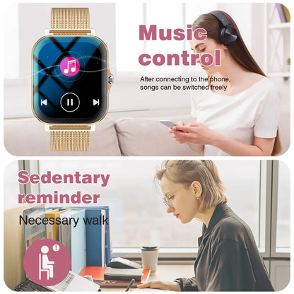 Reloj inteligente Reloj inteligente deportivo multifuncional, llamadas inalámbricas, esferas de reloj personalizadas, control de música