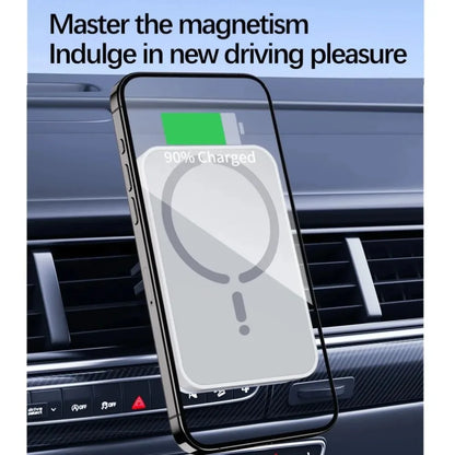 Magnetic Wireless Car Charger, Air Vent Phone Holder, 100W, for MagSafe iPhone 16, 15, 14, 13, 12 Pro Max, XS, 11, Fast Charging Pad