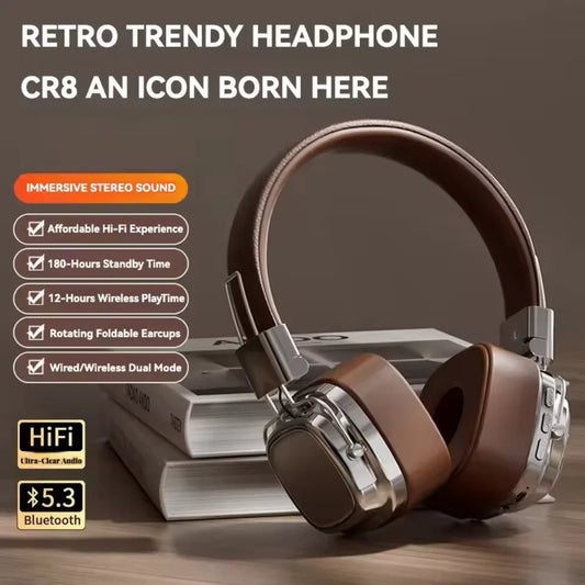 Nuevo 5,3 auriculares inalámbricos Bluetooth plegables auriculares Gamer elección Retro sobre la oreja auriculares DJ sonido estéreo Bluetooth