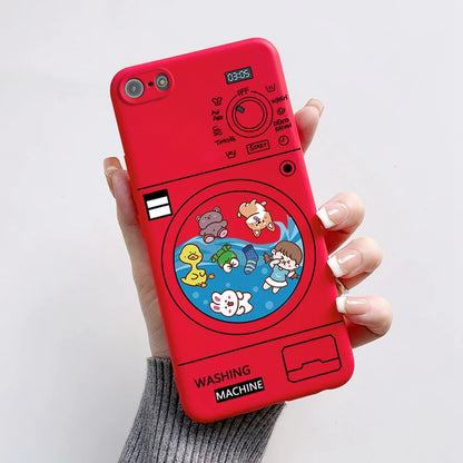 Para iPhone 5 5S Funda lindo oso dibujos animados Rana pintado Funda suave para iPhone SE 2016 2020 2022 SE2 Funda de teléfono de silicona Coque Funda