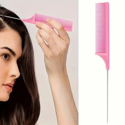 6 unids/set de cepillos para el cabello, botella con pulverizador para peluquería, bucle para trenzado de cabello, peine de cola de rata, cepillo para el cabello con Control de bordes Brsuh