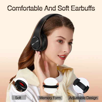 Regalo para Mujer Auriculares inalámbricos dorados Auriculares Bluetooth Auriculares estéreo Juego con micrófono incorporado con universal para Android e iOS