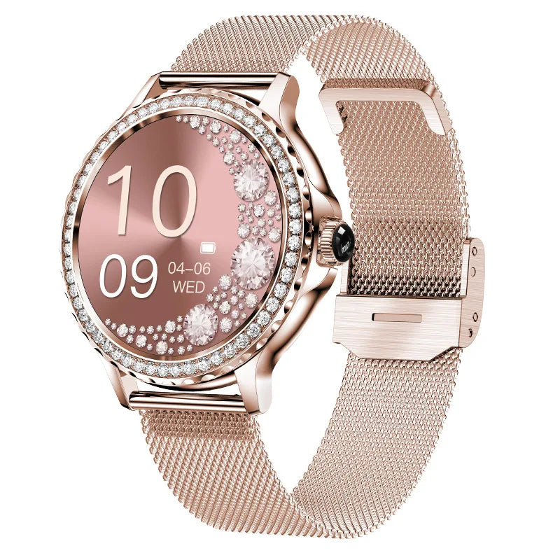 NX19 Fashion Smart Watch for Women Bluetooth Call Smart Sports Bracelet IP68 Diamond Waterproof Watch