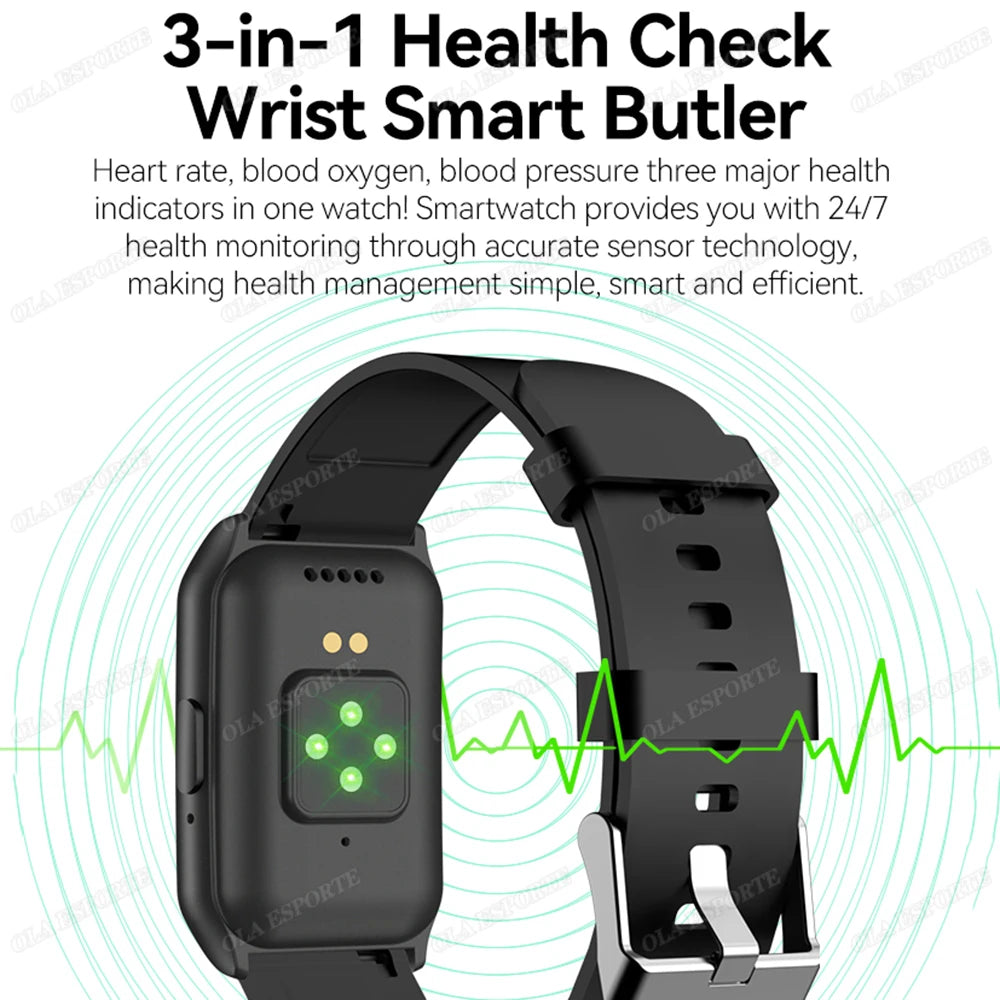 Para mujeres hombres reloj inteligente pantalla AMOLED salud monitoreo del ritmo cardíaco Bluetooth llamada IP68 impermeable deporte al aire libre pulsera inteligente
