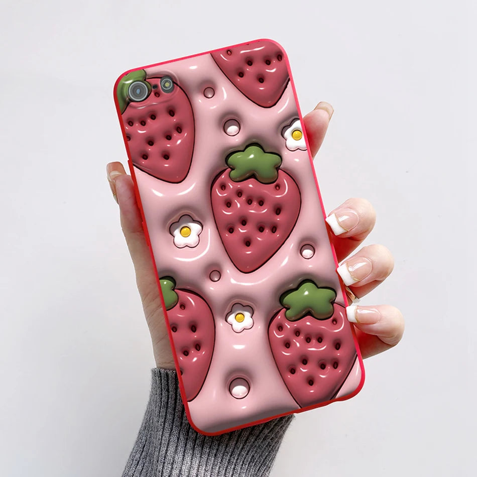 Para iPhone 5 5S Funda lindo oso dibujos animados Rana pintado Funda suave para iPhone SE 2016 2020 2022 SE2 Funda de teléfono de silicona Coque Funda