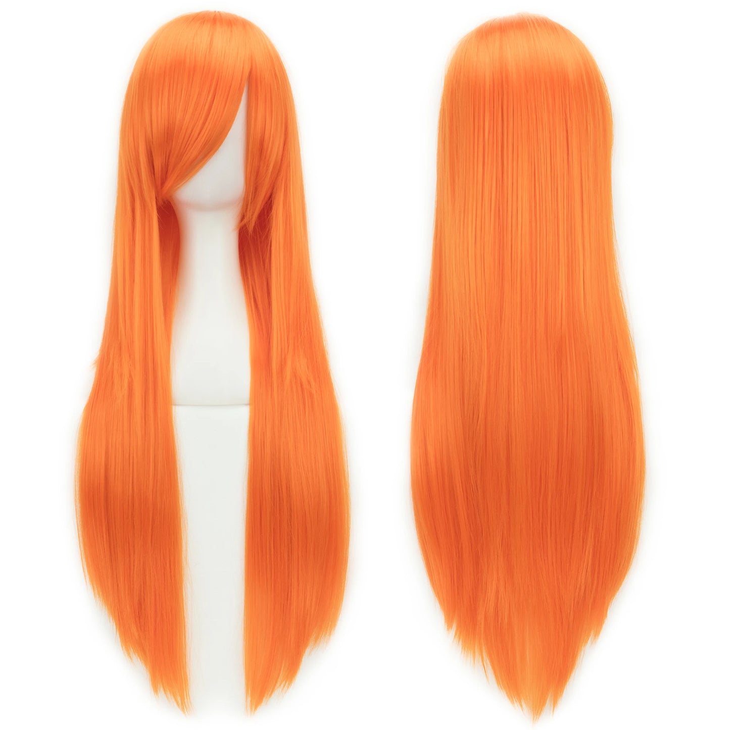 Soowee, pelo sintético de 80cm de largo, pelucas de Cosplay blancas y moradas, peluca recta de pelo negro para fiesta, peluca para mujer.