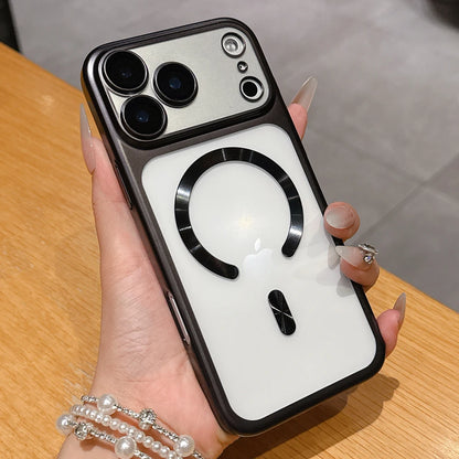 Funda magnética translúcida mate de lujo para iPhone 17 Pro Max 17Pro 17 Air, fundas protectora para cámara de carga inalámbrica Magsafe, funda para iphone 17 pro max