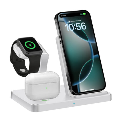 Cargador inalámbrico 3 en 1 para iPhone 16, 15, 14, 13, 12 Pro Max, estación de carga rápida para iWatch 10, 9, 8, Airpods 3, soporte de inducción