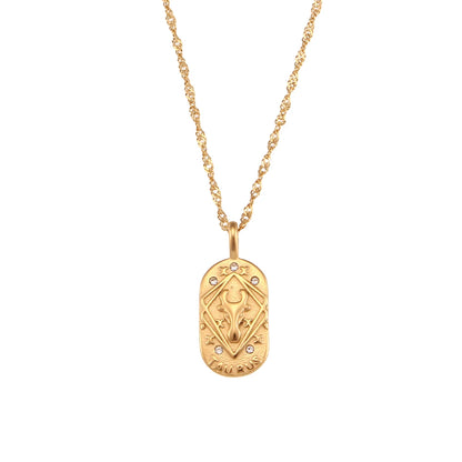 E.B.belle-collar de acero inoxidable con signo del zodiaco para mujer, joyería brillante, constelación, 2024