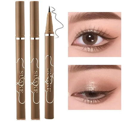 Regalos navideños para niñas, lápiz delineador de ojos suave y muy fino, lápiz delineador de ojos resistente al agua de secado rápido de larga duración, adecuado para principiantes