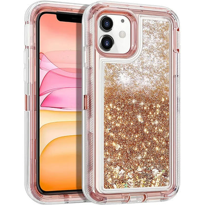 Funda de lujo con purpurina dinámica y arena movediza para IPhone 17 16 15 14 13 Pro Max X XSMAX XR SE 6 7 8 Plus, funda de teléfono pesada a prueba de golpes