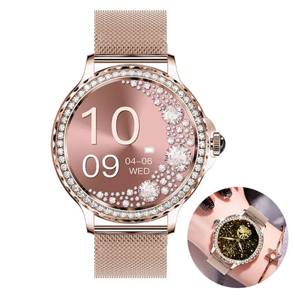 NX19 Fashion Smart Watch for Women Bluetooth Call Smart Sports Bracelet IP68 Diamond Waterproof Watch