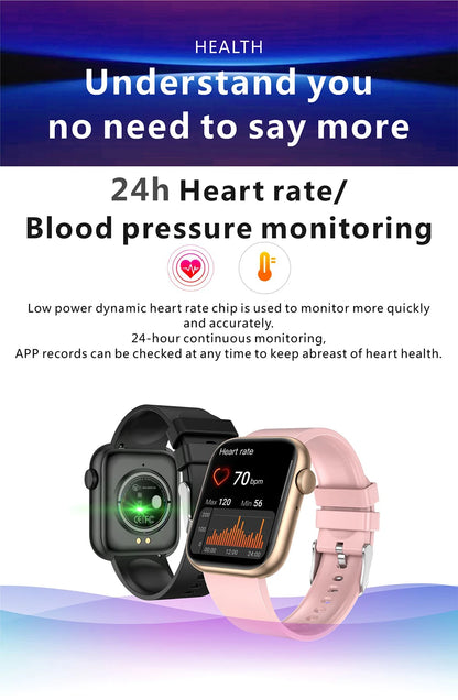 Reloj inteligente LIGE para Mujer, pantalla completamente táctil, llamada Bluetooth, relojes impermeables, rastreador deportivo de Fitness, Reloj inteligente para Mujer