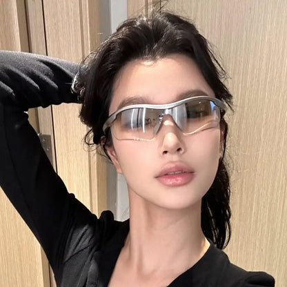 Gafas de deportivas para hombre y mujer, lentes de Ciclismo de una pieza, a prueba de viento, a la moda