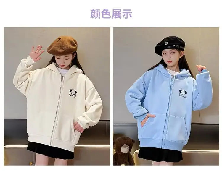 Korean-style long-eared Pacha dog hoodie, loose, trendy, and versatile, for toddlers