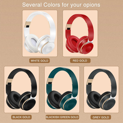 Bluetooth 2026 Wireless Headphones, On-Ear Stereo Headset with SD Card Support and Microphone for iPhone, Samsung, and Tablets