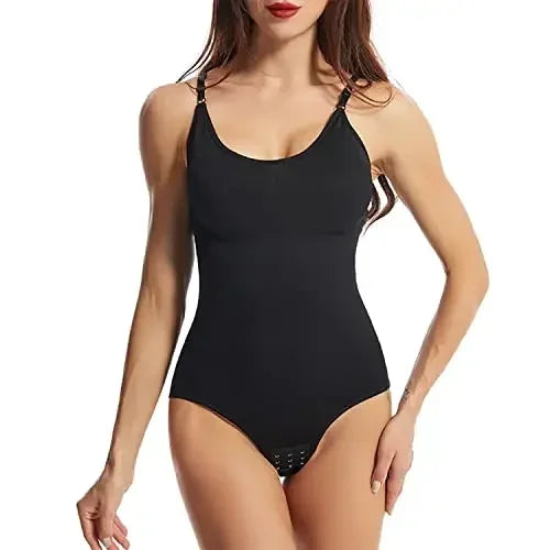 Body moldeador de cuerpo para mujer, Body moldeador sin mangas con Control de barriga, entrenador de cintura delgada con ganchos de talla grande.