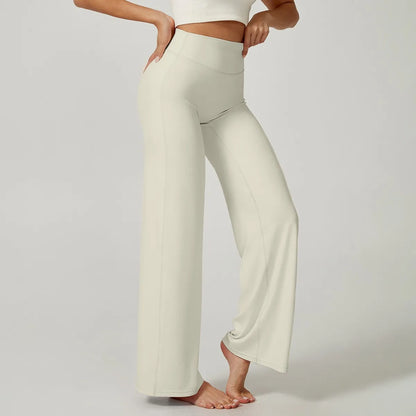 Women's High Waisted Straight Leg Yoga Pants, Naked Feeling, Butt Lift, Loose Fit, Workout Pants, Slimming Gym Pants