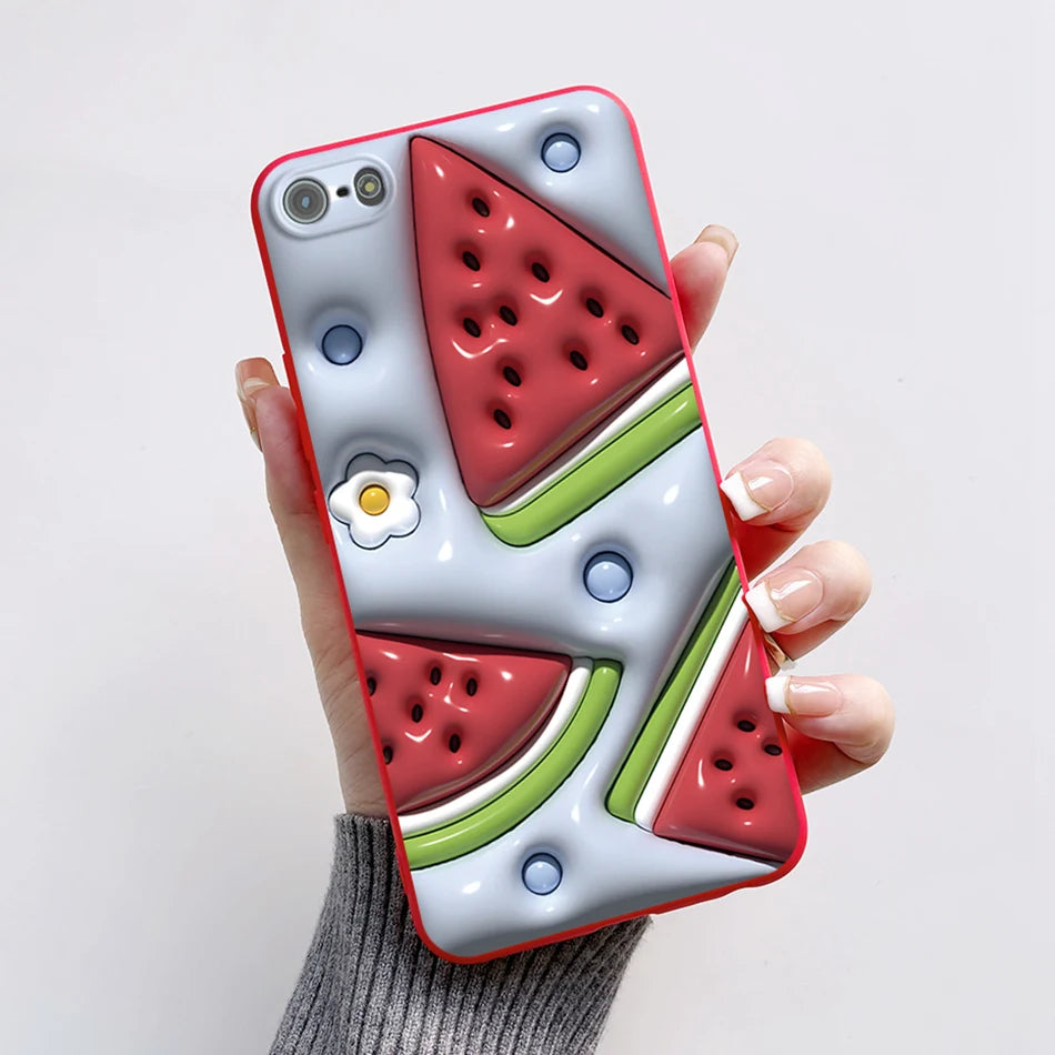 Para iPhone 5 5S Funda lindo oso dibujos animados Rana pintado Funda suave para iPhone SE 2016 2020 2022 SE2 Funda de teléfono de silicona Coque Funda