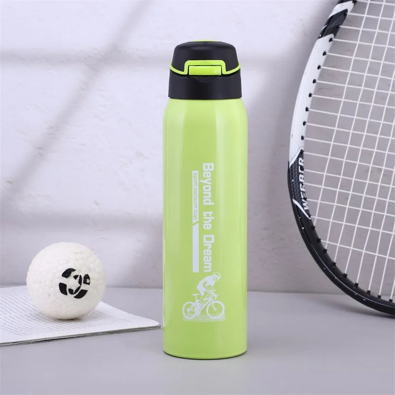 Bike water bottle, mountain bike kettle, cycling thermos, warm-keeping water cup, 500ml sports bottle, 0.5l aluminum alloy