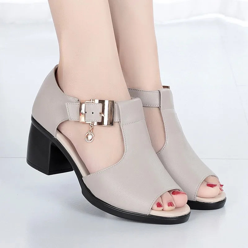 WOIZGIC, sandalias de PU para mujer, plataforma de verano, fresco, playa, tacón alto, punta abierta, informal, exterior, correa de pato ostentosa
