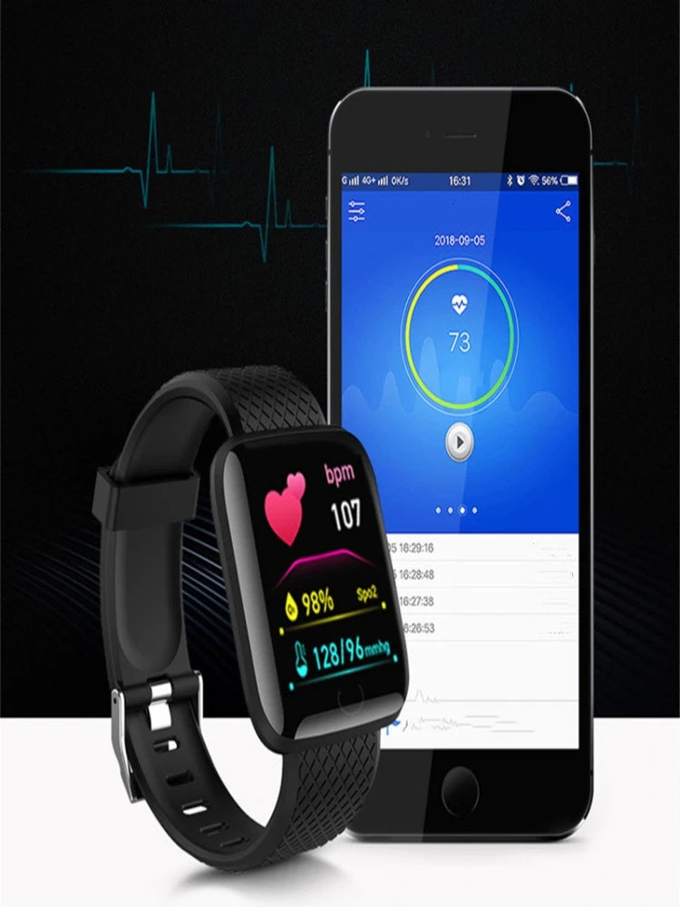 Reloj inteligente para hombre y mujer, pulsera con mensaje, Monitor de Fitness, regalo de cumpleaños, reloj electrónico para Android IOS