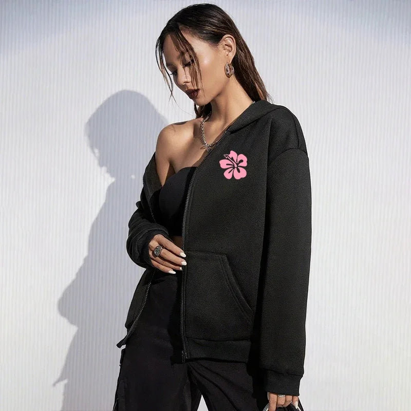 Chaqueta Deportiva Informal Holgada de Moda para Mujer, Primavera 2026, con Cremallera, Sudadera con Capucha, de Alta Calidad, en Oferta, Versátil para Correr