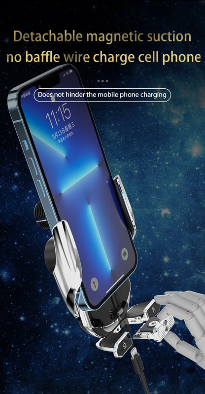 Soporte de teléfono para coche, cargador inalámbrico para iPhone 12, 13, 14, 15 Pro Max, ventosa para parabrisas, salpicadero, ventilación de aire, estación de carga rápida
