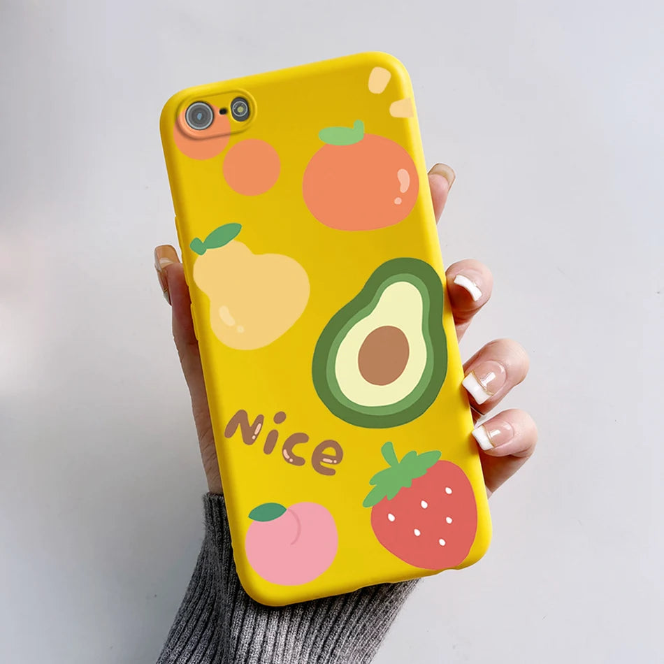 Para iPhone 5 5S Funda lindo oso dibujos animados Rana pintado Funda suave para iPhone SE 2016 2020 2022 SE2 Funda de teléfono de silicona Coque Funda
