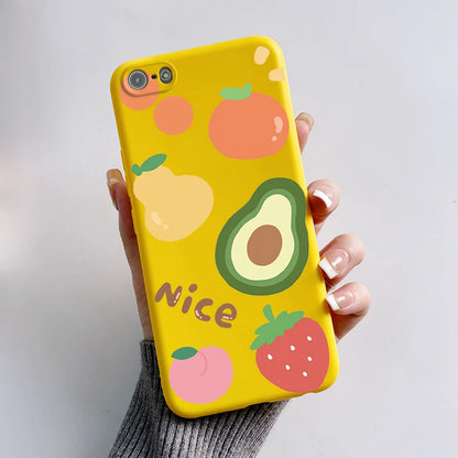 Para iPhone 5 5S Funda lindo oso dibujos animados Rana pintado Funda suave para iPhone SE 2016 2020 2022 SE2 Funda de teléfono de silicona Coque Funda